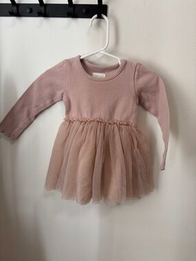 Jamie Kay Blush Pink Long-Sleeve Tulle Dress